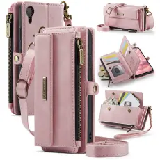 Caseme - CASEME Pl&aring;nboksfodral till iPhone XR 6.1 tum Konstl&auml;der Rosa