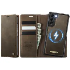 Caseme - CASEME C49 Fodral f&ouml;r Samsung Galaxy S22+ 5G MagSafe Kaffe