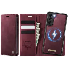 Caseme - CASEME C49 Fodral f&ouml;r Samsung Galaxy S22+ 5G MagSafe R&ouml;d
