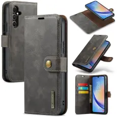 DG.MING - DG.MING Galaxy A34 5G &Auml;kta L&auml;der Pl&aring;nboksfodral Detachable Magnetisk Gr&aring;