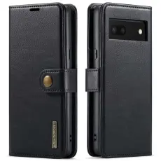 DG.MING - DG.MING Google Pixel 7 5G Pl&aring;nboksfodral i svart &Auml;kta l&auml;der med st&auml;llning