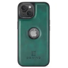 DG.MING - DG.MING Mobilskal till iPhone 13 L&auml;derbel&auml;ggning Tr&aring;dl&ouml;s Laddning Gr&ouml;n