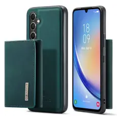 DG.MING - DG.MING Samsung Galaxy A34 5G Konstl&auml;der Pl&aring;nboksfodral Gr&ouml;n