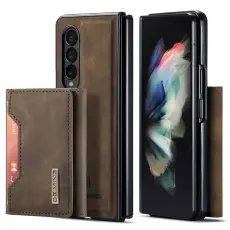 DG.MING - DG.MING Konstl&auml;der Pl&aring;nboksfodral f&ouml;r Samsung Galaxy Z Fold3 5G - Brun