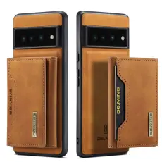 DG.MING - DG.MING Magnetiskt Konstl&auml;der Pl&aring;nboksfodral Google Pixel 7 Pro Brun