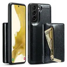 DG.MING - DG.MING M3 Series Konstl&auml;der Pl&aring;nboksfodral f&ouml;r Samsung Galaxy S22+ 5G Svart