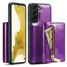 DG.MING - DG.MING M3 Series Samsung Galaxy S23 Konstl&auml;der Pl&aring;nboksfodral Lila