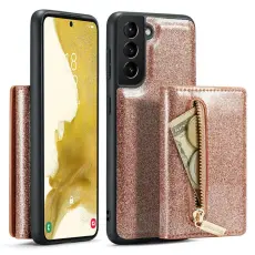 DG.MING - DG.MING M3 Series Samsung Galaxy S23 Konstl&auml;der Pl&aring;nboksfodral Ros&eacute;guld