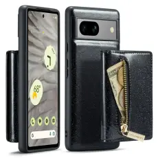 DG.MING - DG.MING M3 Series Mobilskal f&ouml;r Google Pixel 7a Glitter KonstL&auml;der - Svart