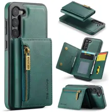DG.MING - DG.MING Samsung Galaxy S23 Konstl&auml;der Pl&aring;nboksfodral Gr&ouml;n