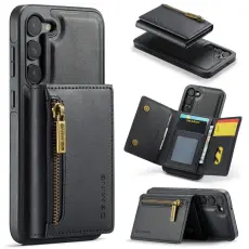 DG.MING - DG.MING Samsung Galaxy S23 Konstl&auml;der Pl&aring;nboksfodral Svart