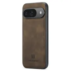 DG.MING - DG.MING Pixel 9 Pro Skal PU L&auml;der Hybrid - Kaffe