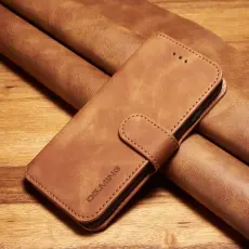 DG.MING - DG.MING Retro Konstl&auml;der St&auml;llskydd f&ouml;r iPhone 6s/6 4.7-tum - Brun