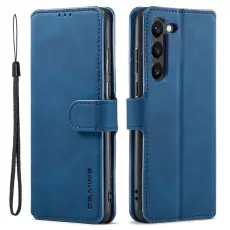 DG.MING - DG.MING Samsung Galaxy S23 Retro Pl&aring;nboksfodral Konstl&auml;der - Bl&aring;