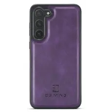 DG.MING - DG.MING Samsung Galaxy S24 Skal Anti-Drop PU L&auml;der Lila