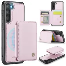 JEEHOOD - JEEHOOD J05 Fodral f&ouml;r Samsung Galaxy S23 Konstl&auml;der Rosa