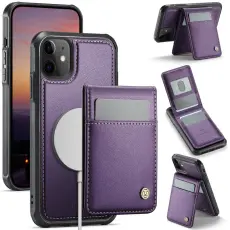 JEEHOOD - JEEHOOD J06 Konstl&auml;der fodral till iPhone 12 Pro 6.1 tum - Lila