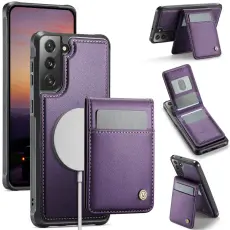 JEEHOOD - JEEHOOD J06 Konstl&auml;der fodral till Samsung Galaxy S21 FE 5G - Lila