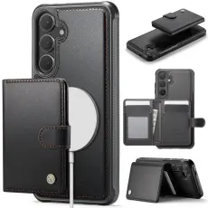 JEEHOOD - JEEHOOD J09 Fodral f&ouml;r Samsung Galaxy S24 RFID L&auml;der Svart