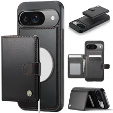 JEEHOOD - JEEHOOD J09 Mobilskal till Google Pixel 9 Pro RFID L&auml;der Svart