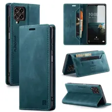 AUTSPACE - AUTSPACE A01 Fodral f&ouml;r Samsung Galaxy M53 5G - Matte KonstL&auml;der - Bl&aring;