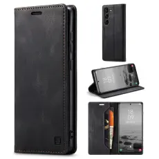 AUTSPACE - AUTSPACE A01 Samsung Galaxy S23 Fodral KonstL&auml;der - Svart