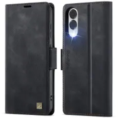 AUTSPACE - AUTSPACE A11 Fodral f&ouml;r Samsung Galaxy S25 Edge - KonstL&auml;der - Svart