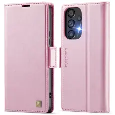 AUTSPACE - AUTSPACE Fodral för Samsung Galaxy A52 5G - Äkta läder - Rosa
