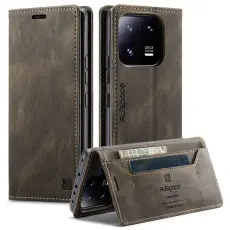 AUTSPACE - AUTSPACE Xiaomi 13 Pro 5G Wallet Fodral KonstL&auml;der - Kaffe