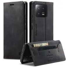 AUTSPACE - AUTSPACE Xiaomi 13 Wallet Fodral &Auml;kta l&auml;der - Svart