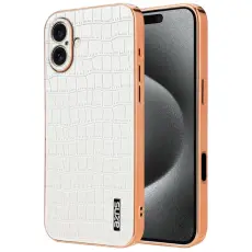AZNS - AZNS iPhone 16 Fodral Electroplating KonstL&auml;der - Vit