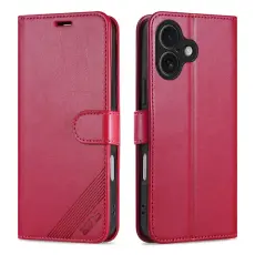 AZNS - AZNS iPhone 17 Pl&aring;nboksfodral Anti-Scratch Konstl&auml;der - R&ouml;d