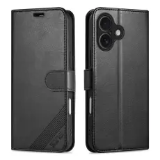 AZNS - AZNS iPhone 17 Pl&aring;nboksfodral Anti-Scratch Konstl&auml;der - Svart