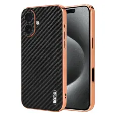 AZNS - AZNS iPhone 17 Fodral Electroplating KonstL&auml;der - Svart