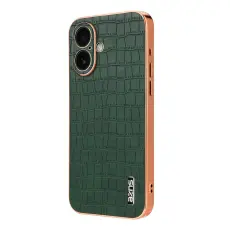 AZNS - AZNS iPhone 17 Fodral Electroplating KonstL&auml;der - Gr&ouml;n