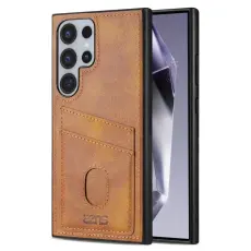 AZNS - AZNS K1 Series Samsung Galaxy S25 Ultra Fodral - KonstL&auml;der - Brun