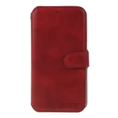 AZNS - AZNS Leather Stand Konstl&auml;der Pl&aring;nboksfodral f&ouml;r iPhone 11 6.1 tum - R&ouml;d