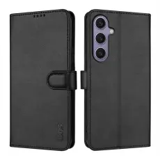 AZNS - AZNS Samsung Galaxy A17 5G Pl&aring;nboksfodral Konstl&auml;der - Svart