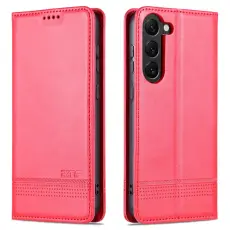 AZNS - AZNS Samsung Galaxy S23 Pl&aring;nboksfodral Konstl&auml;der - R&ouml;d