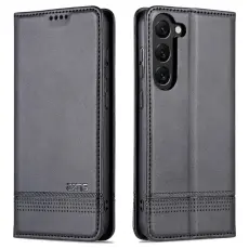 AZNS - AZNS Samsung Galaxy S23 Pl&aring;nboksfodral Konstl&auml;der - Svart