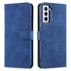 AZNS - AZNS Samsung Galaxy S23 Pl&aring;nboksfodral Konstl&auml;der - Magnetisk - Bl&aring;