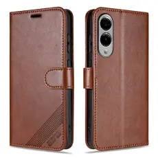 AZNS - AZNS Samsung Galaxy S25 Edge Pl&aring;nboksfodral Anti-Scratch Konstl&auml;der - Brun