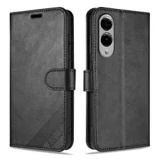 AZNS - AZNS Samsung Galaxy S25 Edge Pl&aring;nboksfodral Anti-Scratch Konstl&auml;der - Svart