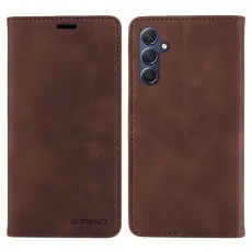 BETOPNICE - BETOPNICE 003 f&ouml;r Samsung Galaxy M54 5G Pl&aring;nboksfodral Konstl&auml;der - Brun
