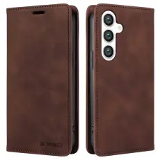 BETOPNICE - BETOPNICE 003 för Samsung Galaxy S25 Wallet Fodral Äkta läder - Brun