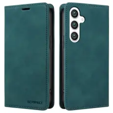 BETOPNICE - BETOPNICE 003 för Samsung Galaxy S25 Wallet Fodral Äkta läder - Grön