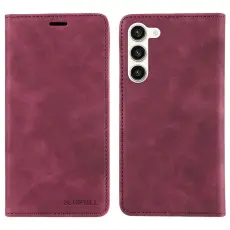 BETOPNICE - BETOPNICE 003 Pl&aring;nboksfodral f&ouml;r Samsung Galaxy S23 Konstl&auml;der - R&ouml;d