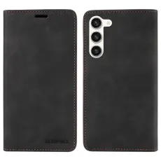 BETOPNICE - BETOPNICE 003 Pl&aring;nboksfodral f&ouml;r Samsung Galaxy S23 Konstl&auml;der - Svart