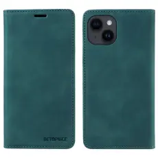 BETOPNICE - BETOPNICE 003 iPhone 13 mini Pl&aring;nboksfodral Konstl&auml;der - Gr&ouml;n