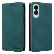 BETOPNICE - BETOPNICE 003 Samsung Galaxy S25 Edge Pl&aring;nboksfodral Konstl&auml;der - Gr&ouml;n